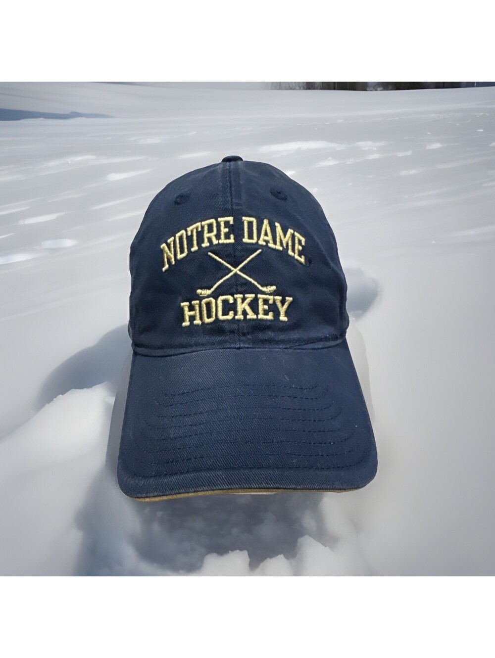Norte Dame College Ice Hockey Adidas Blue Baseball Cap